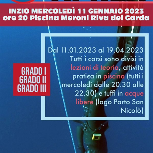 Gruppo Sommozzatori Riva - Locandine corsi Sub Apnea MiniSub 2023 -