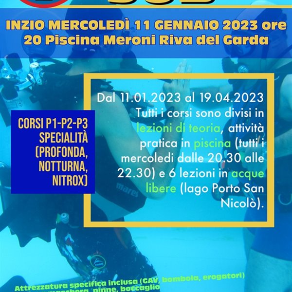 Gruppo Sommozzatori Riva - Locandine corsi Sub Apnea MiniSub 2023 -