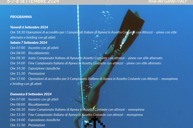 Campionati Italiani Open di Apnea Outdoor - Riva del Garda 2024